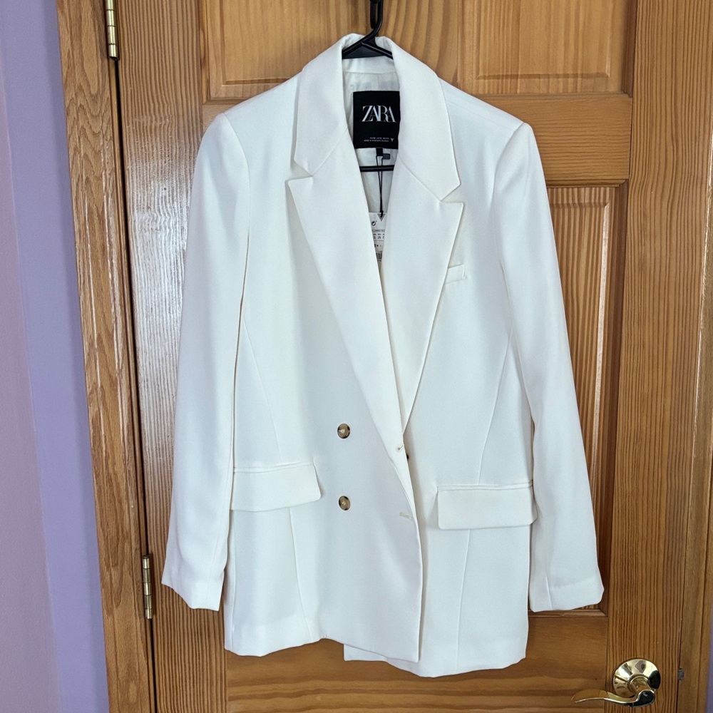 Zara Elegant Cream Blazer
